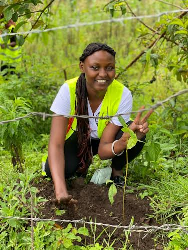 Libre Youth Uganda volunteers planting trees for climate action and justice